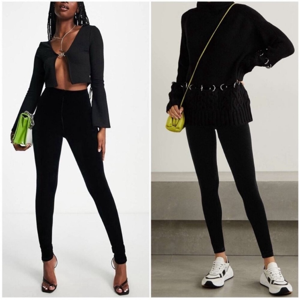 REVOLVE × COMMANDO Perfect Control Velvet
Legging in Black Sz L